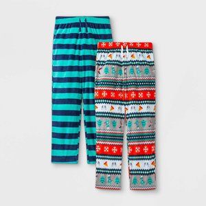 NEW Boys Sz XS 4/5 Elastic Waist Soft Fleece 2 Pc Lounge Sleep Pants Lot